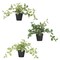3 Packs Fake Plants Indoor with Black Plastic Pot - Realistic Artificial Potted Plants for Home, Office, Bathroom, Desk, Shelf, Living Room & Bathroom Décor